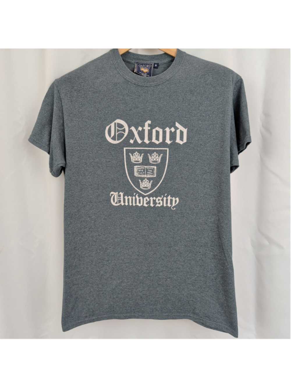 Vintage Oxford University UK Heather Grey T-Shirt Medium